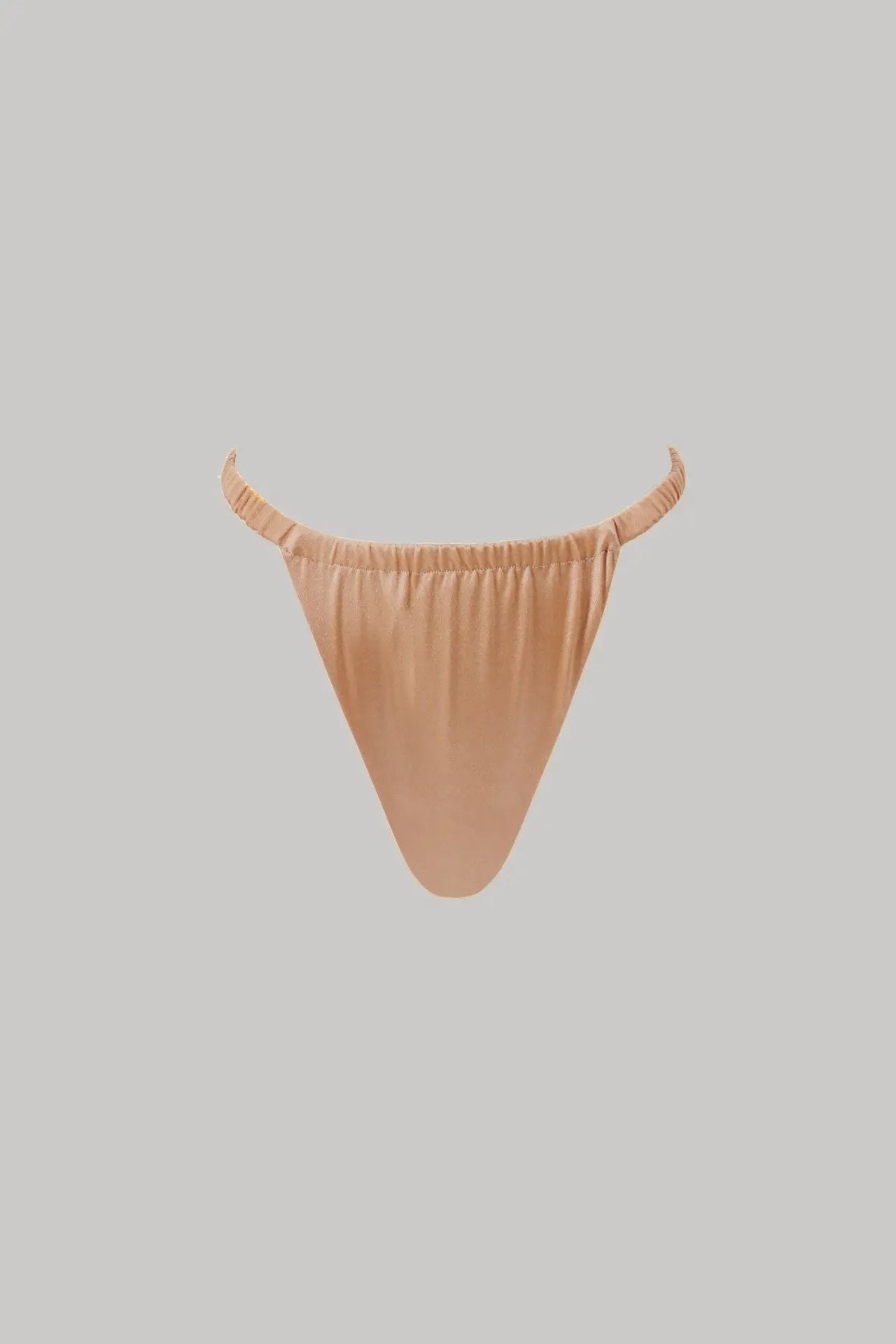 Sofia Bikini Bottoms in Bronzed with Tunneled Elastic Ruching - Love Salve
